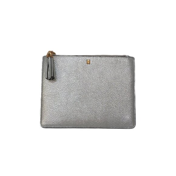 Isabella Tassel Pouch Silver Luana Italy NWT - Picture 1 of 6